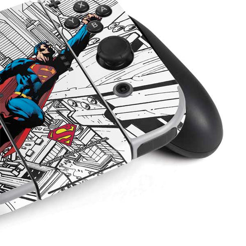 DC Comics Superman Flying Over City Pose Nintendo Switch OLED (2021) Skin